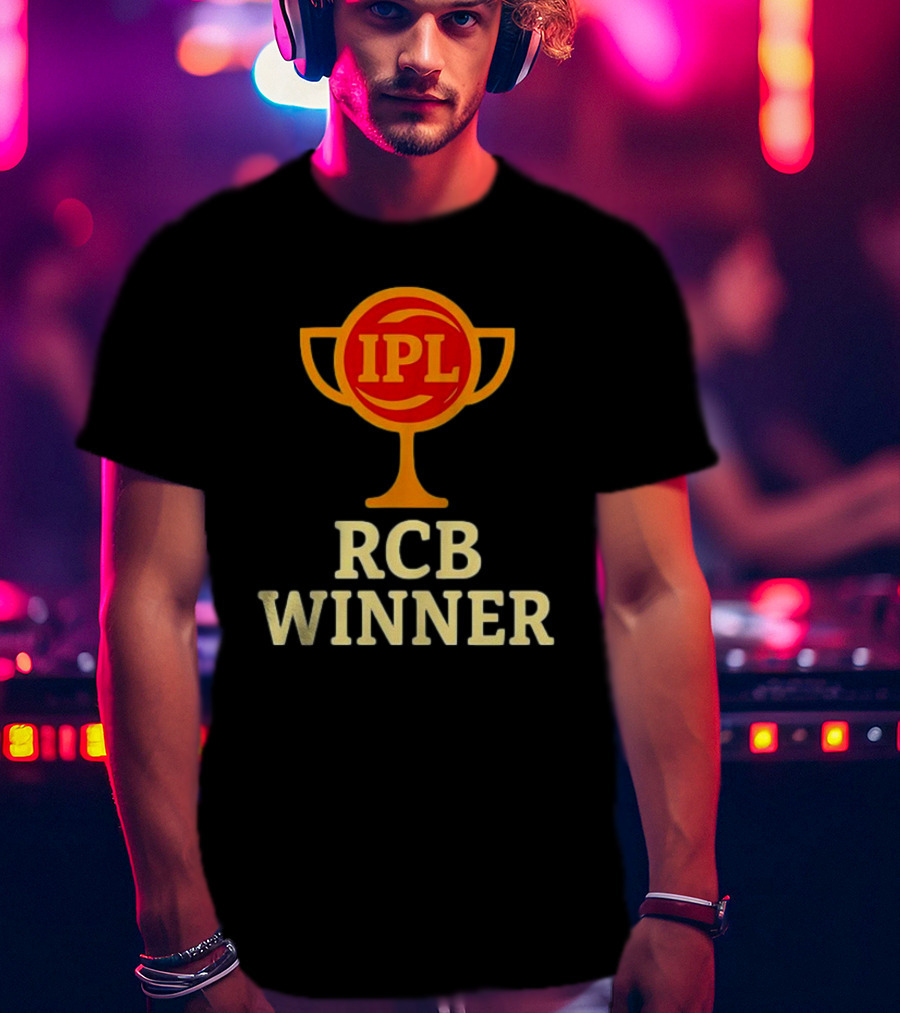IPL RCB Winner Trophy Celebration T-Shirt