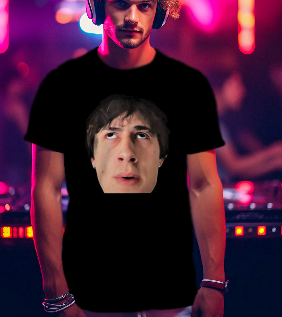 ``` James Clark Looking Up Expression Face ``` T-Shirt