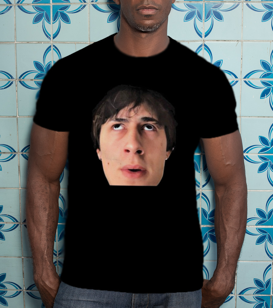 ``` James Clark Looking Up Expression Face ``` T-Shirt