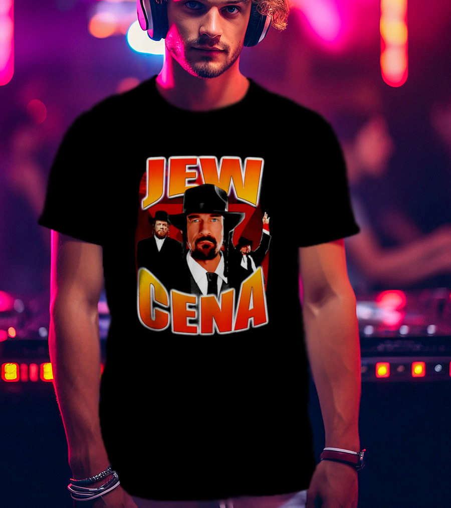 Jew Cena Fedora Hat Jewish Attire Ensemble T-Shirt