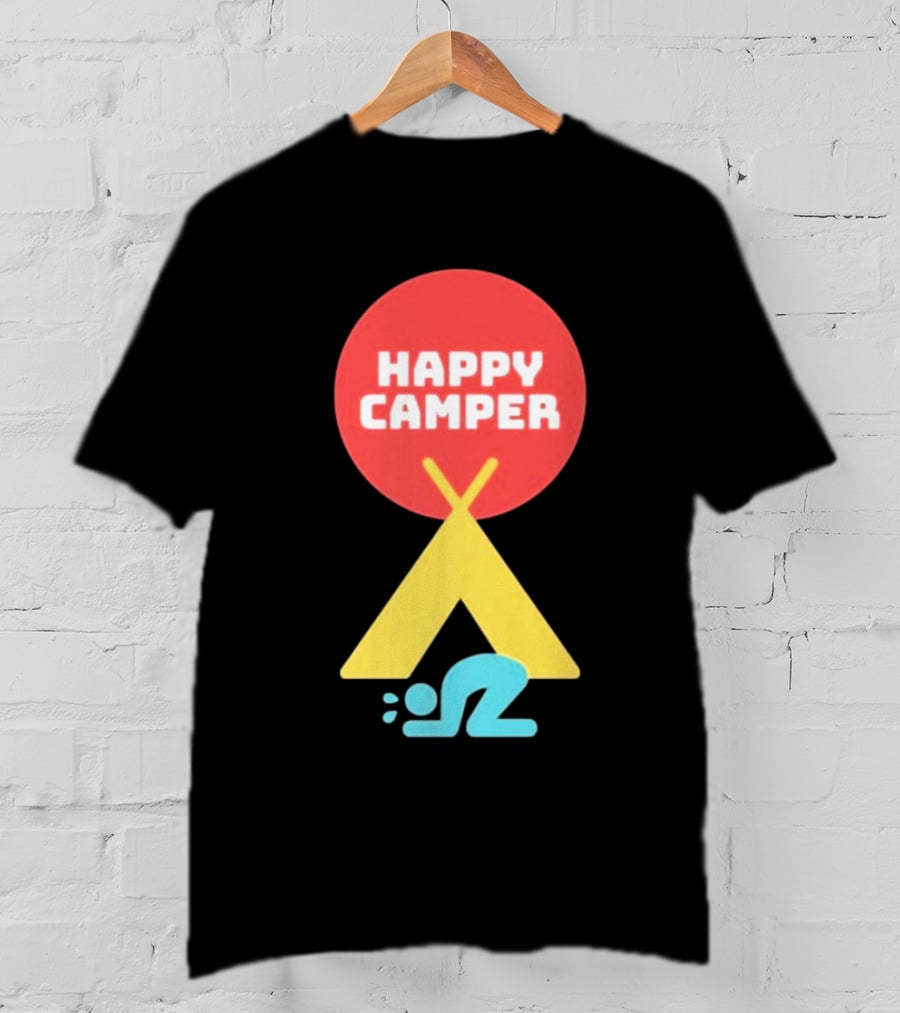 Jim Gaffigan Happy Camper Tent Emoji T-Shirt