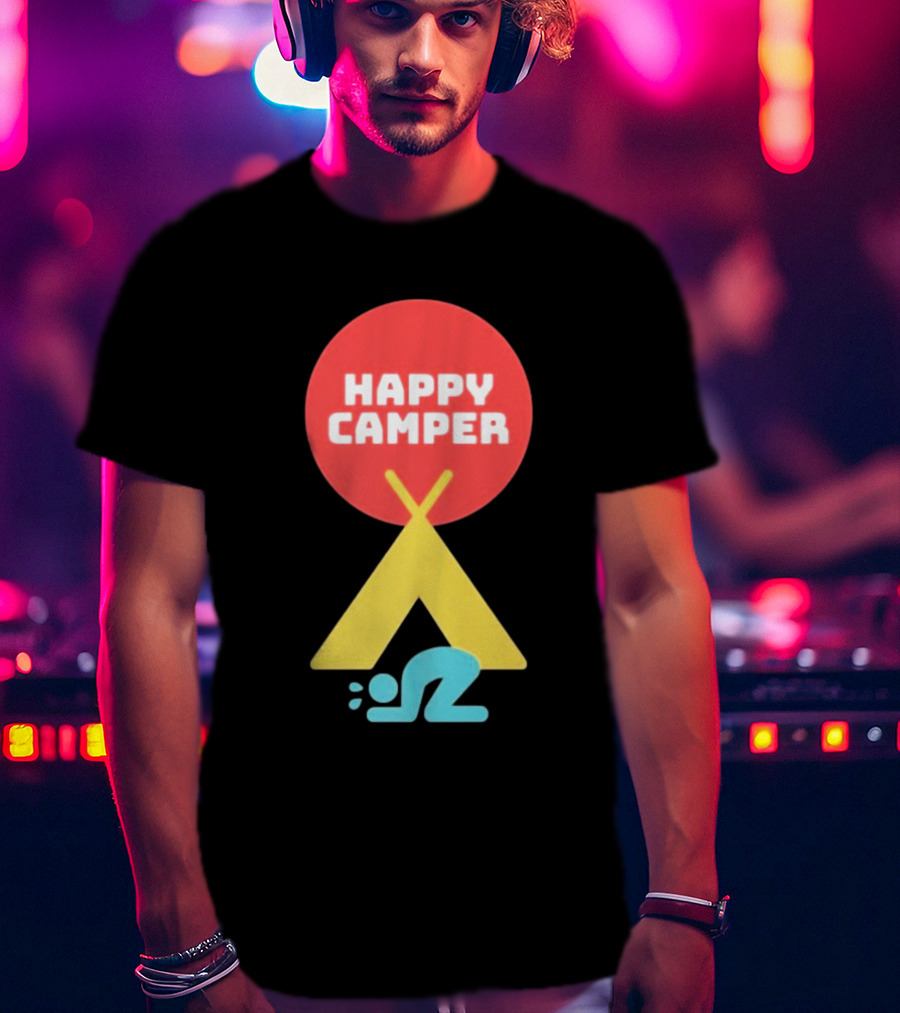 Jim Gaffigan Happy Camper Tent Emoji T-Shirt