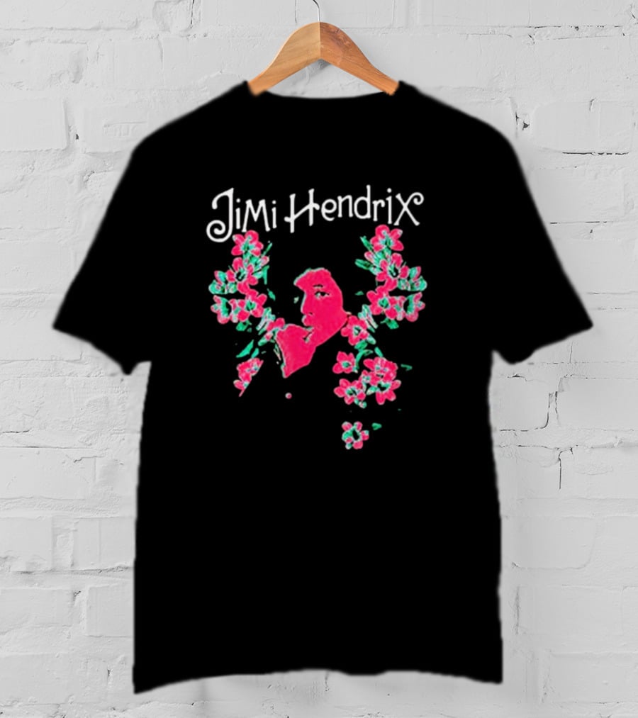 Jimi Hendrix Pink Floral I Am Experienced T-Shirt