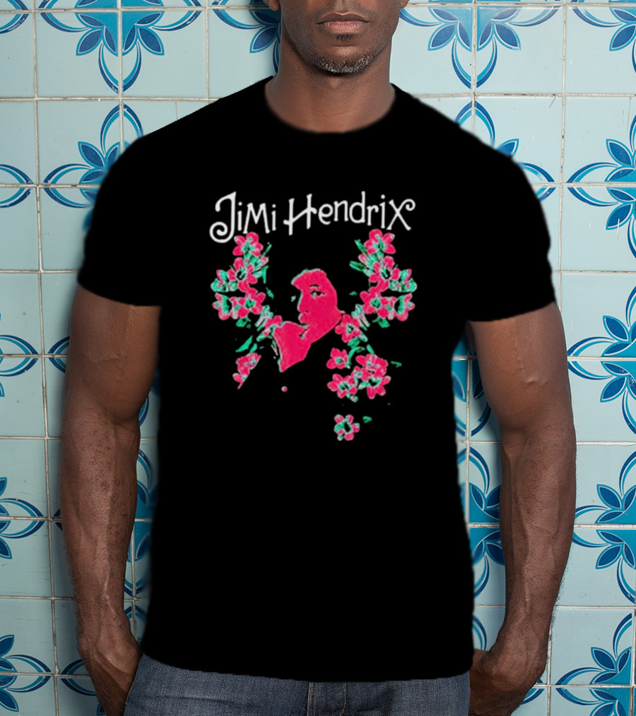 Jimi Hendrix Pink Floral I Am Experienced T-Shirt
