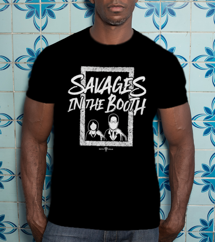 John Sterling Suzyn Waldman Savages In The Booth Vintage Radio Theme T-Shirt