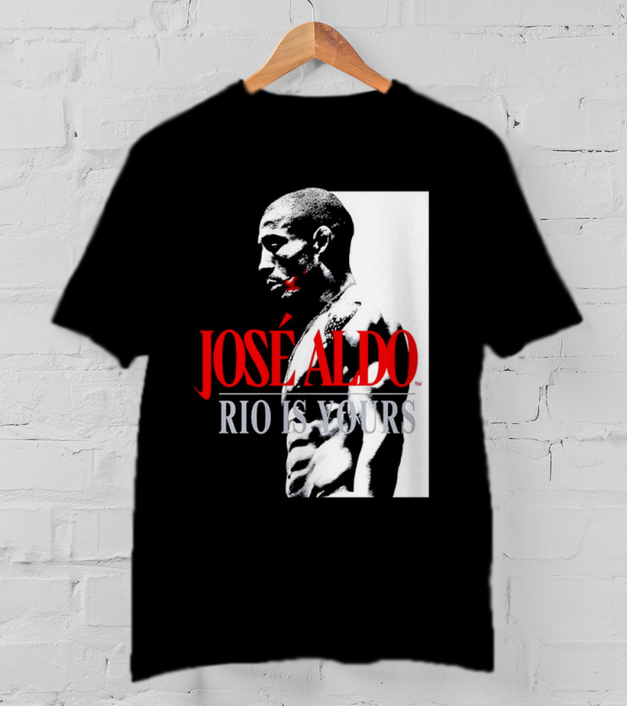 José Aldo Rio Is Yours Retro Black And White Profile T-Shirt