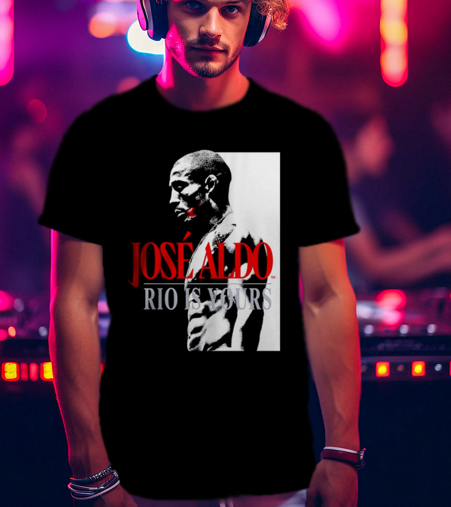 José Aldo Rio Is Yours Retro Black And White Profile T-Shirt
