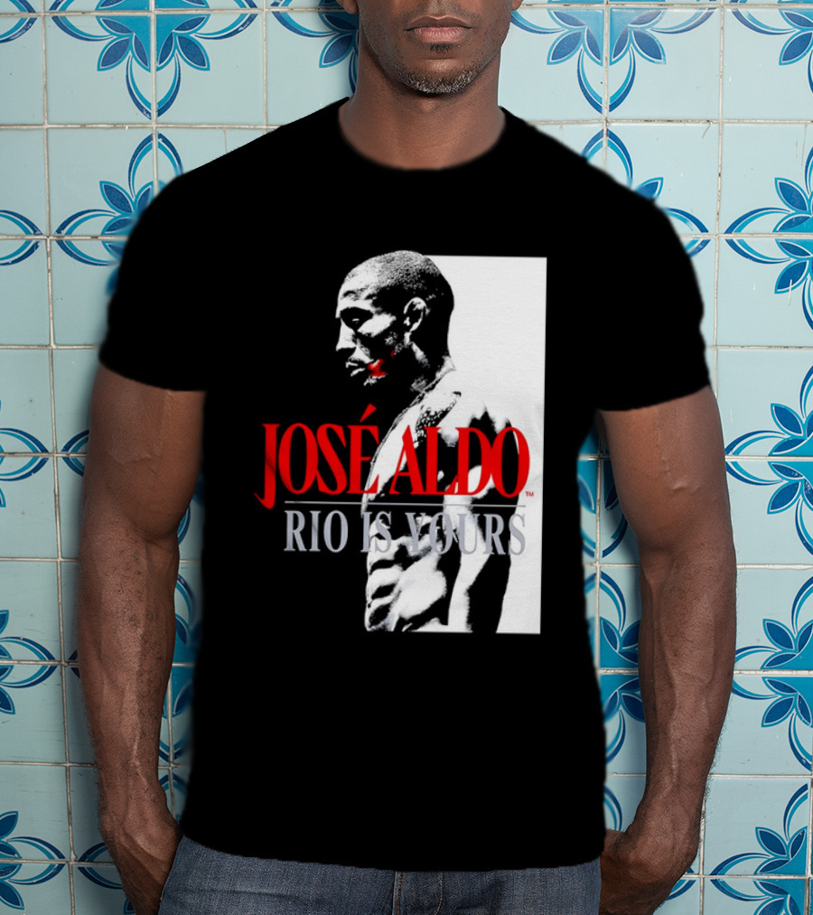 José Aldo Rio Is Yours Retro Black And White Profile T-Shirt