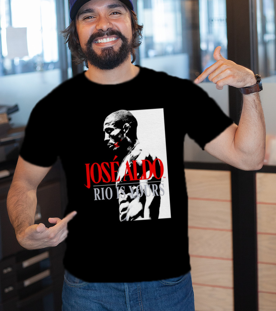 José Aldo Rio Is Yours Retro Black And White Profile T-Shirt
