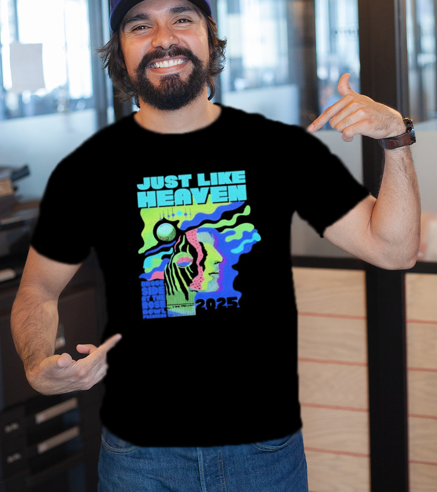 Just Like Heaven Time And Space 2025 Psychedelic Face And Abstract Cosmic Imagery T-Shirt