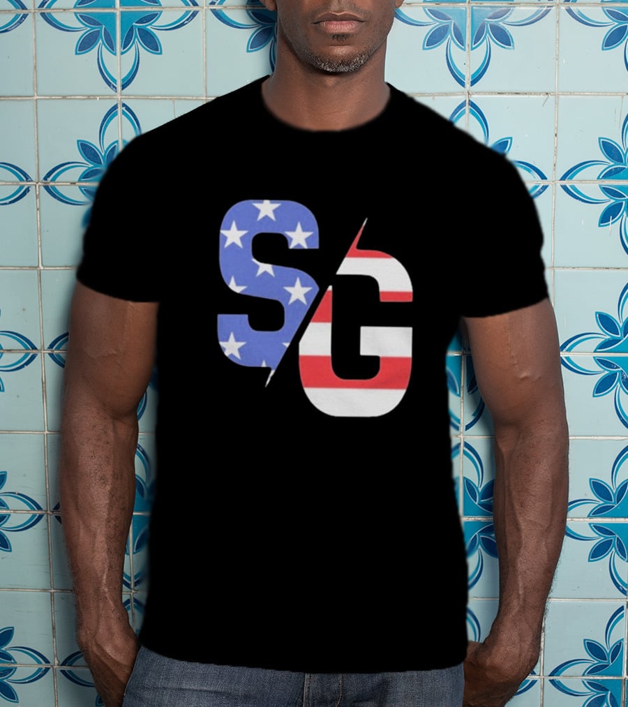 Justin Swanstrom Racing SG Stars Stripes Merica Flag T-Shirt
