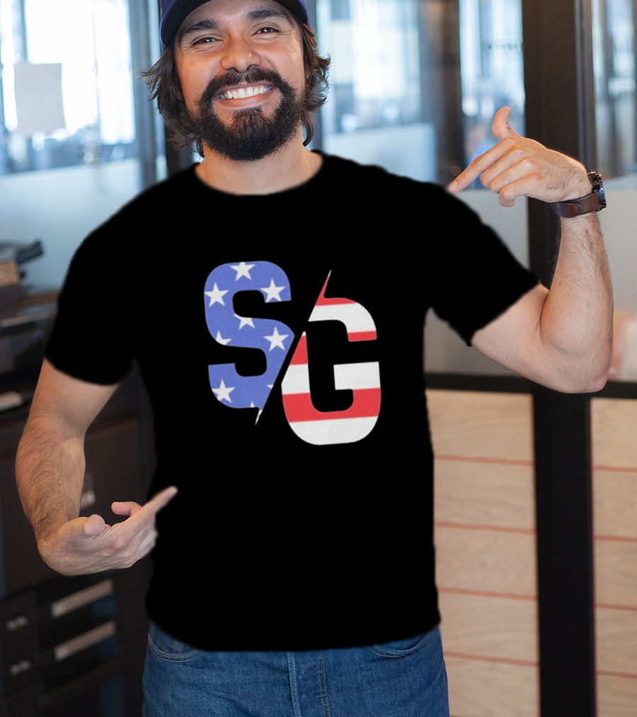 Justin Swanstrom Racing SG Stars Stripes Merica Flag T-Shirt