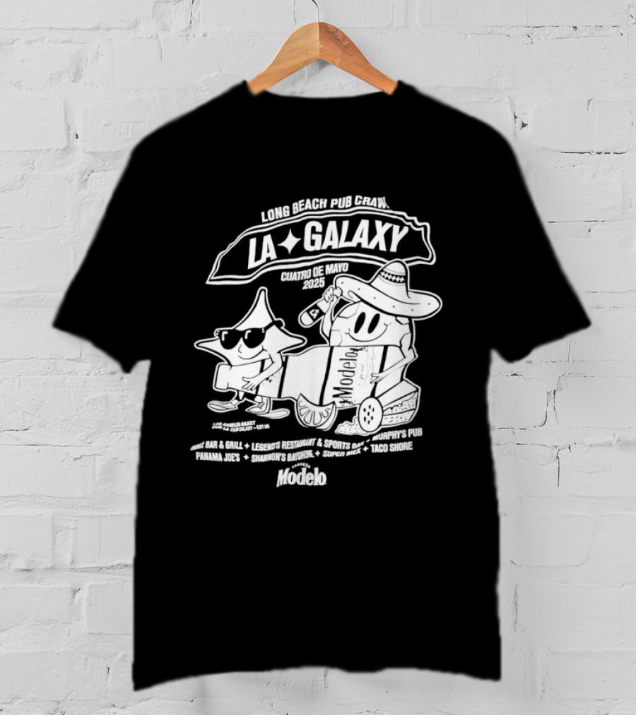 LA Galaxy Long Beach Pub Crawl Summer Vibe Festivities T-Shirt