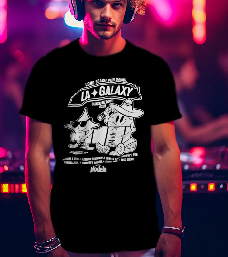 LA Galaxy Long Beach Pub Crawl Summer Vibe Festivities T-Shirt