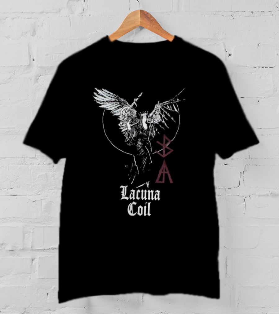 Lacuna Coil Layers Of Time Wings Symbol T-Shirt