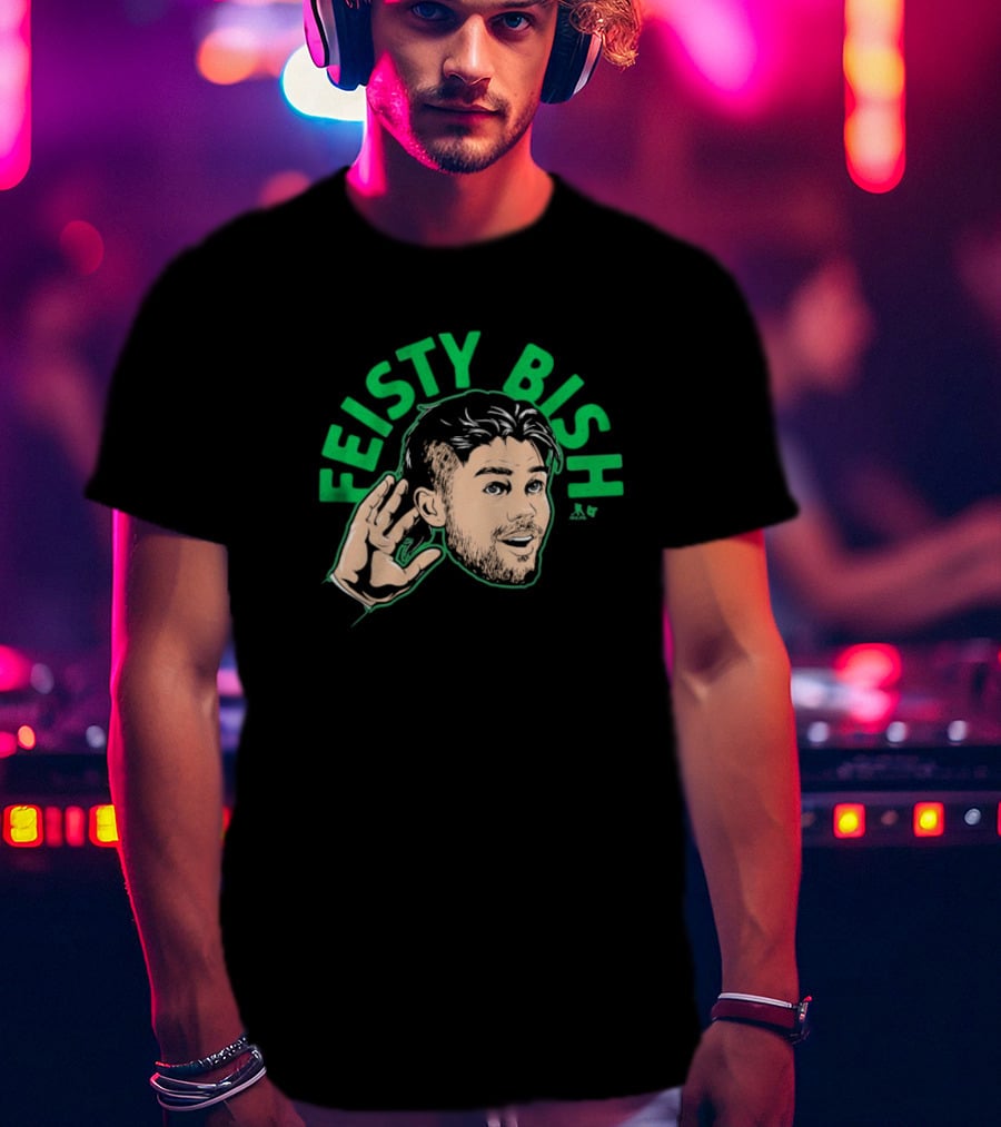 Feisty Bish Hand Gesture Illustration With Lian Bischel Artwork T-Shirt