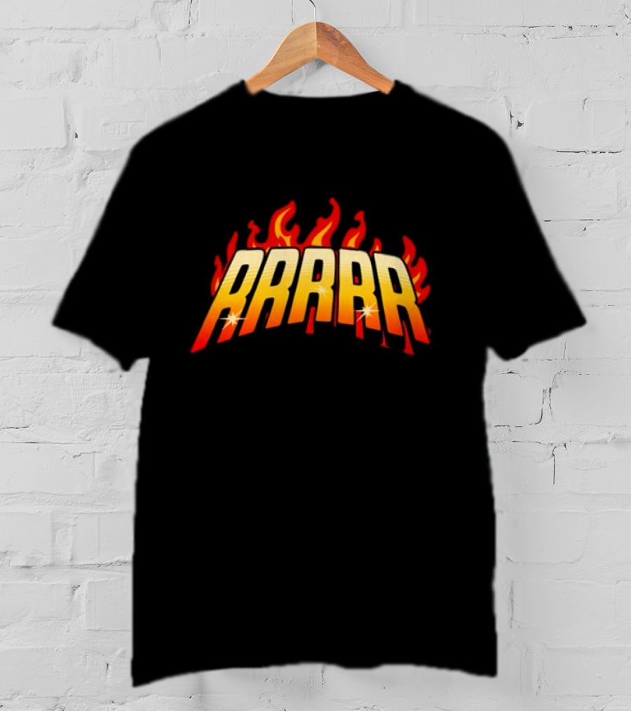 Rrr Fire Text Limited Slangteez Funny Tee T-Shirt