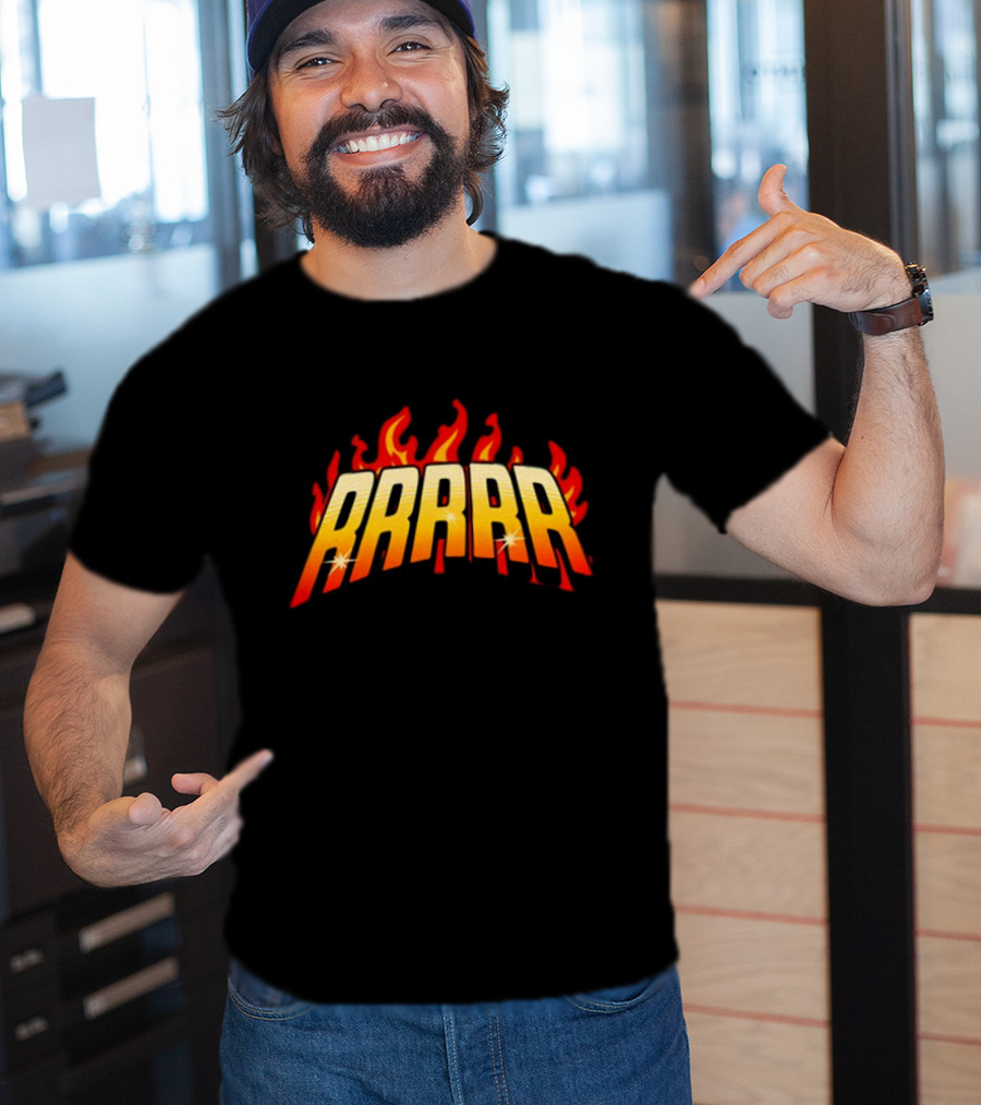 Rrr Fire Text Limited Slangteez Funny Tee T-Shirt
