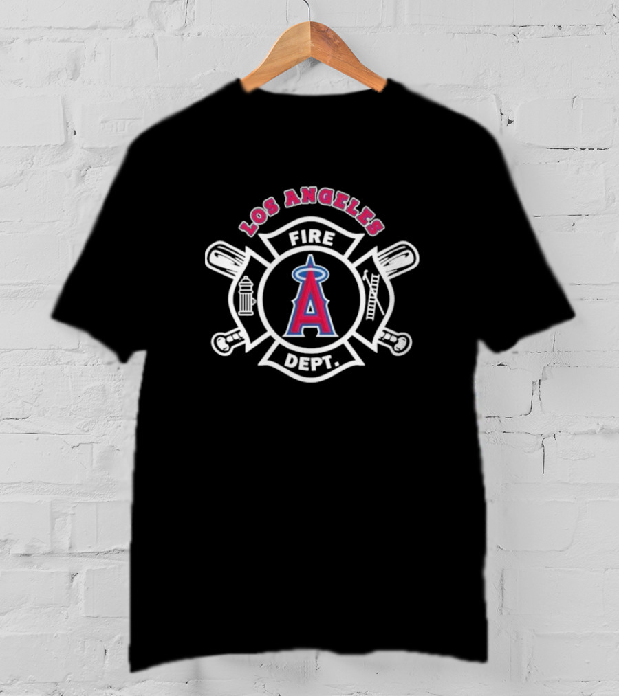 Los Angeles Angels Fire Dept Firefighters Emblem T-Shirt