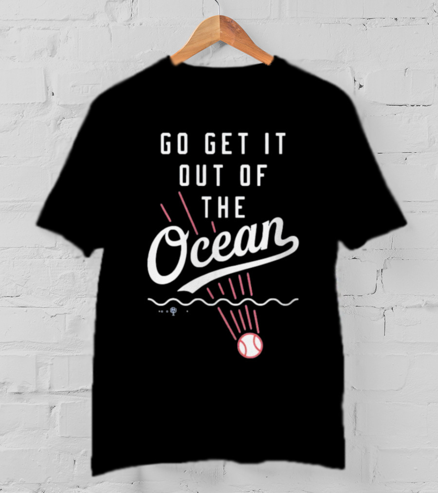 Los Angeles Dodgers Go Get It Out Of The Ocean Baseball Wave T-Shirt