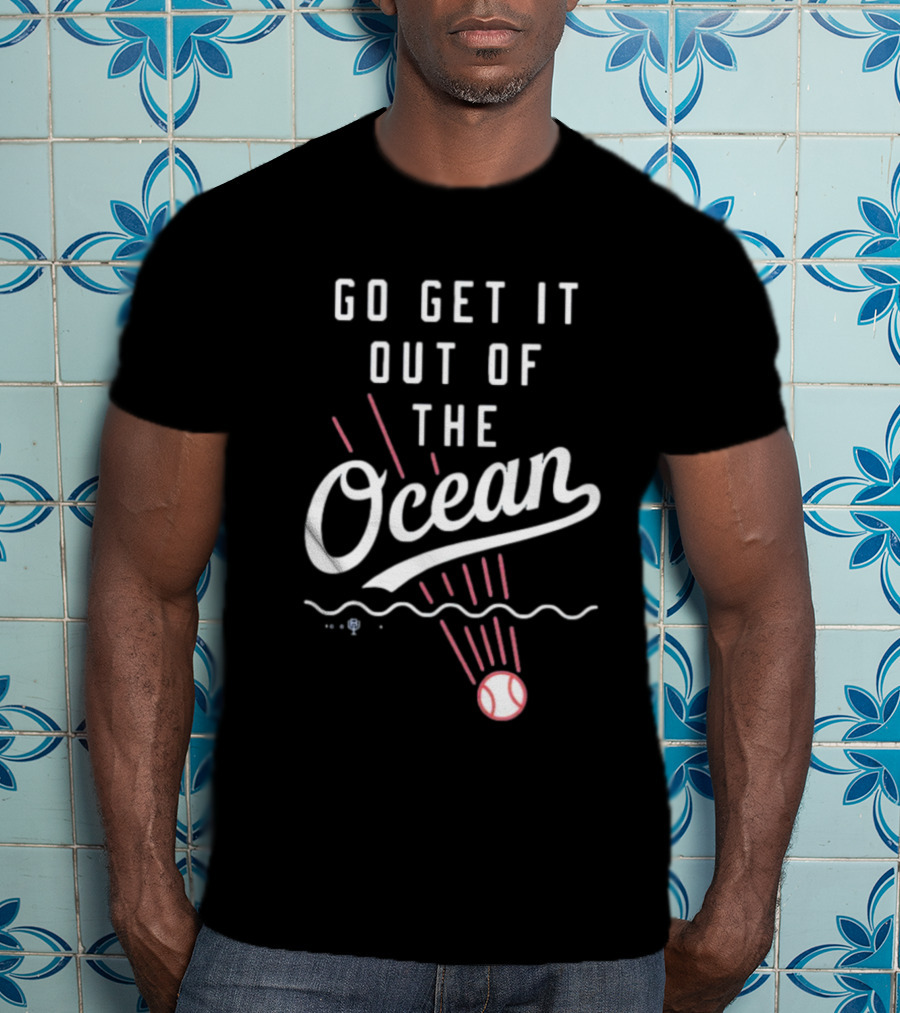 Los Angeles Dodgers Go Get It Out Of The Ocean Baseball Wave T-Shirt
