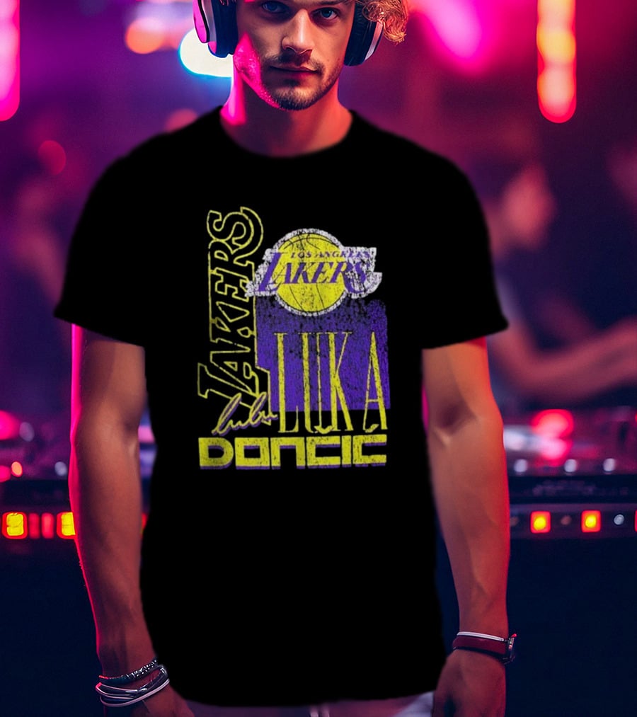Los Angeles Lakers Luka Doncic NBA Player New Era T-Shirt