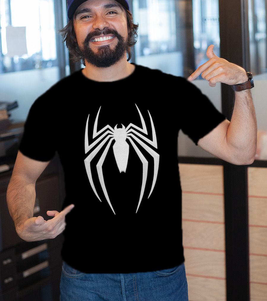 Marvel Spider-Man 2 White Spider Emblem T-Shirt