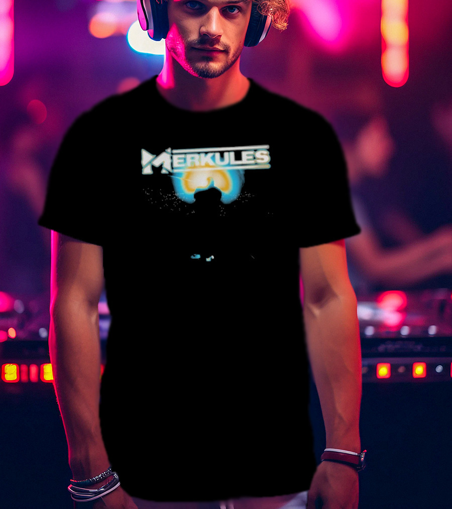 Merkules Into The Light Silhouette Against Sunburst T-Shirt