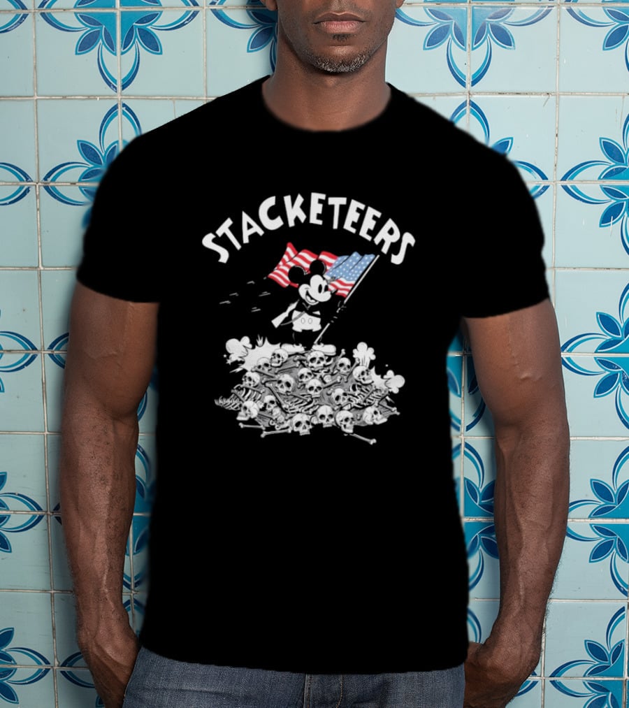 Stacketeers Mickey Mouse American Flag T-Shirt