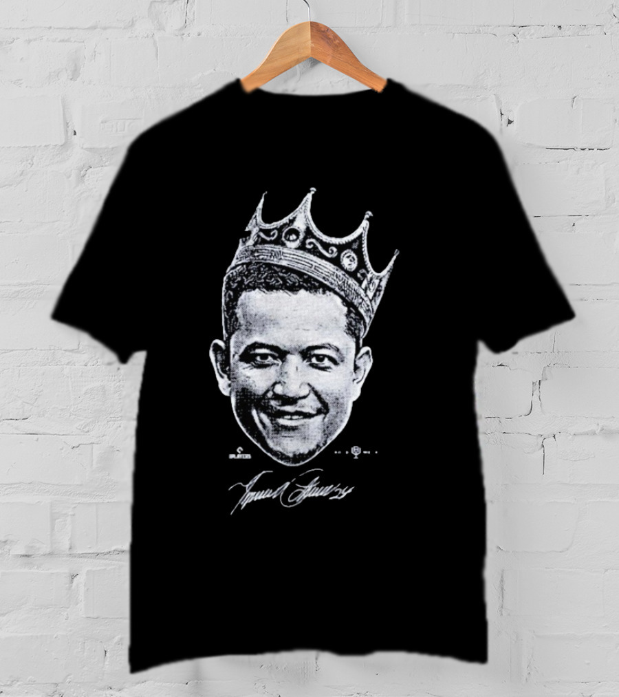 Miguel Cabrera Crown Portrait With Signature T-Shirt