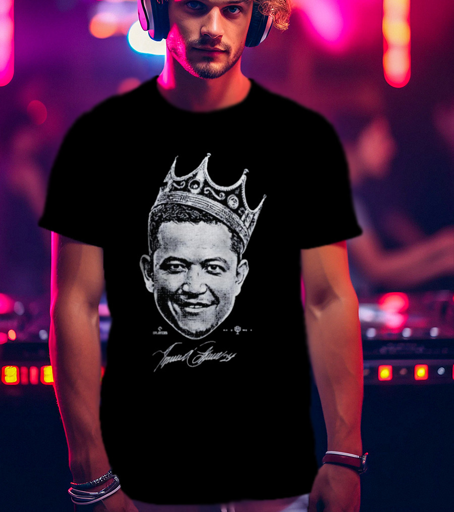 Miguel Cabrera Crown Portrait With Signature T-Shirt