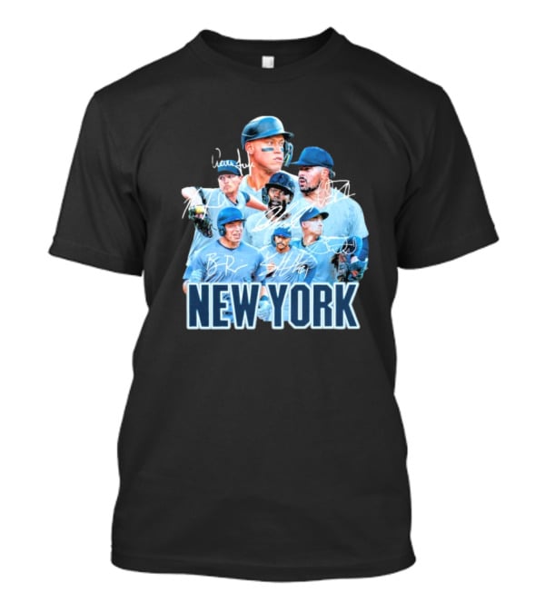 New York Yankees MLB Players Series Signatures Team Portrait T-Shirt