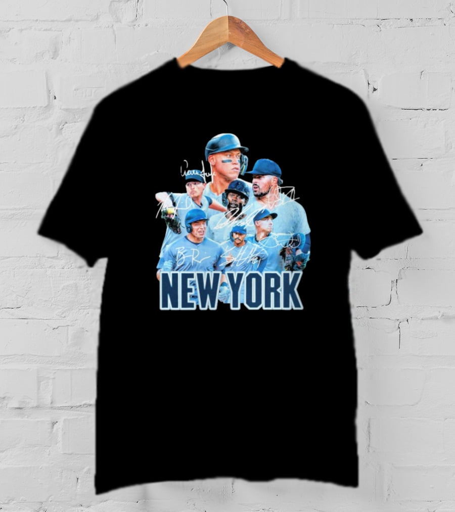 New York Yankees MLB Players Series Signatures Team Portrait T-Shirt