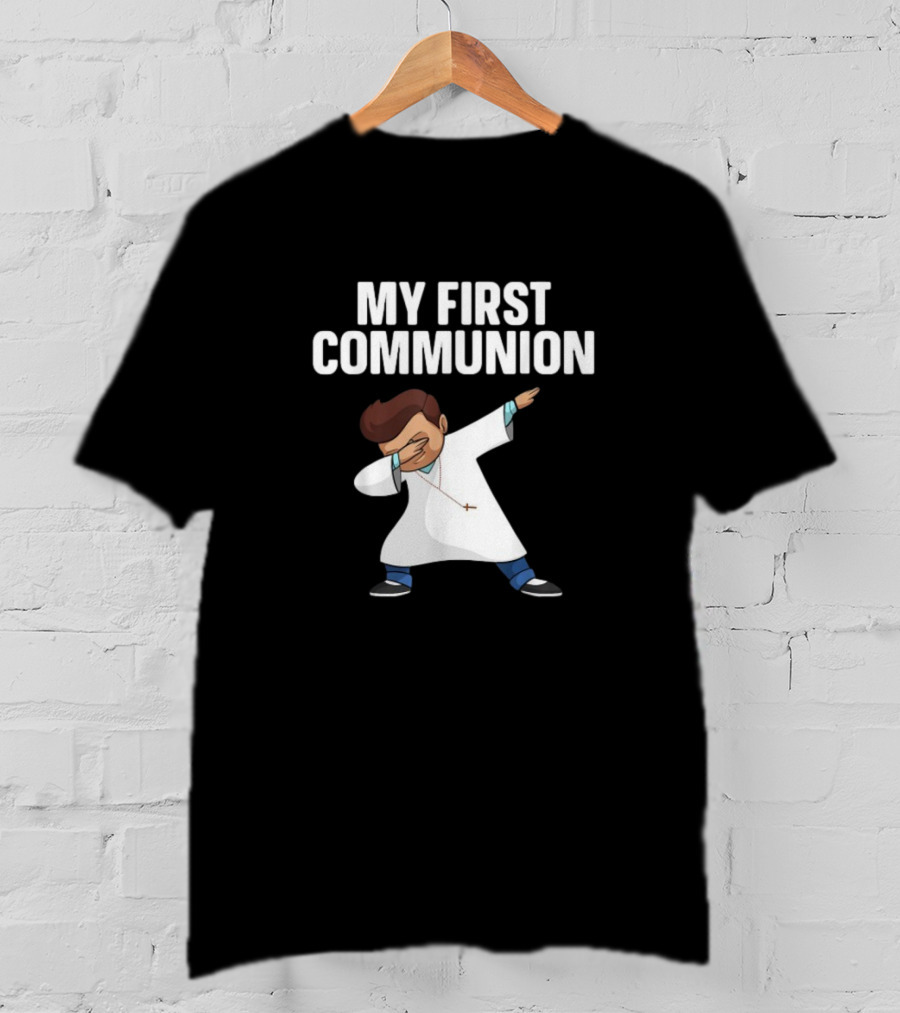 My First Communion Dabbing Priest Fun Theme T-Shirt