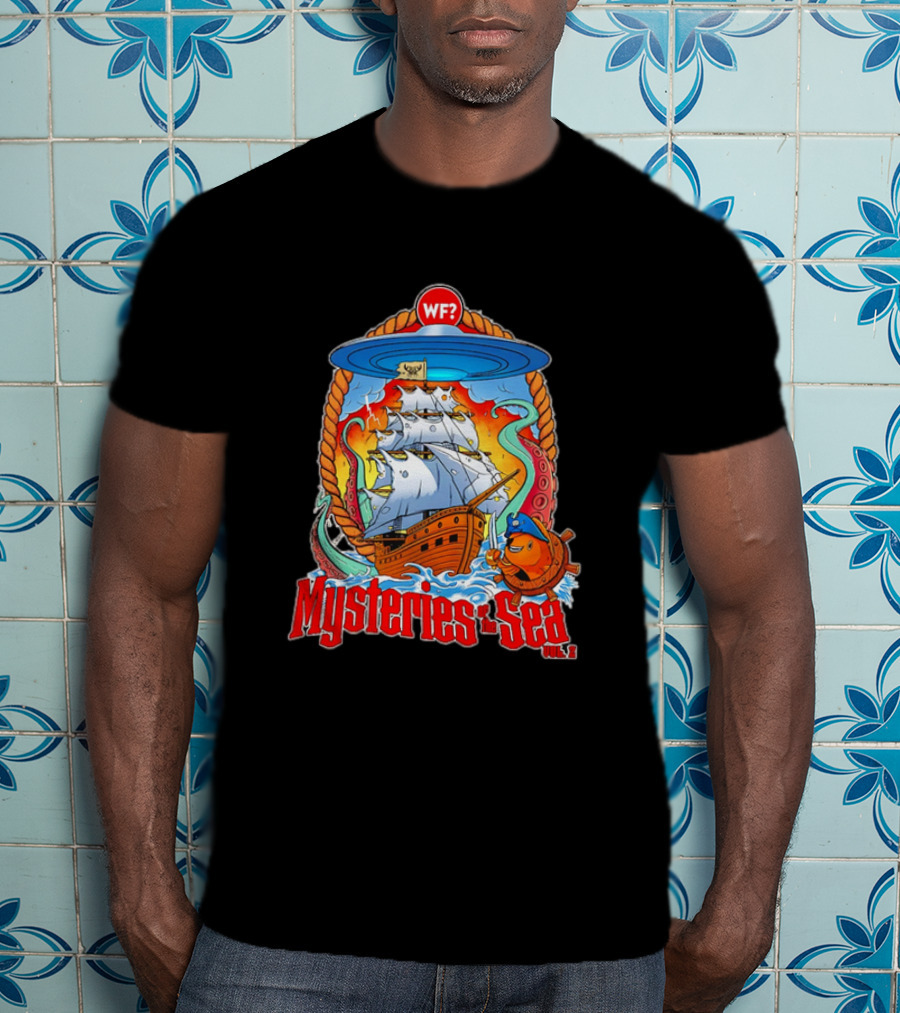 Mysteries Of The Sea Vol. 2 UFO Pirate Ship Cartoon WF? T-Shirt