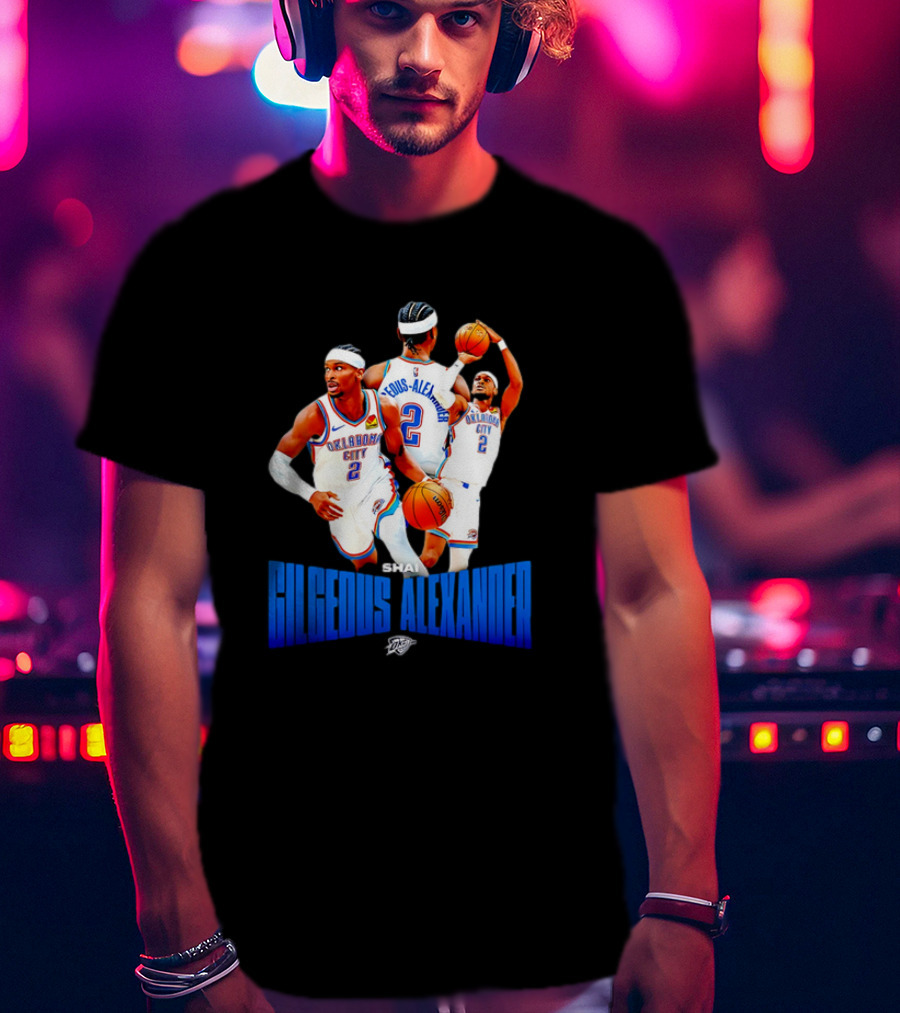 Oklahoma City Thunder Shai Gilgeous-Alexander 2 Basketball Jersey T-Shirt