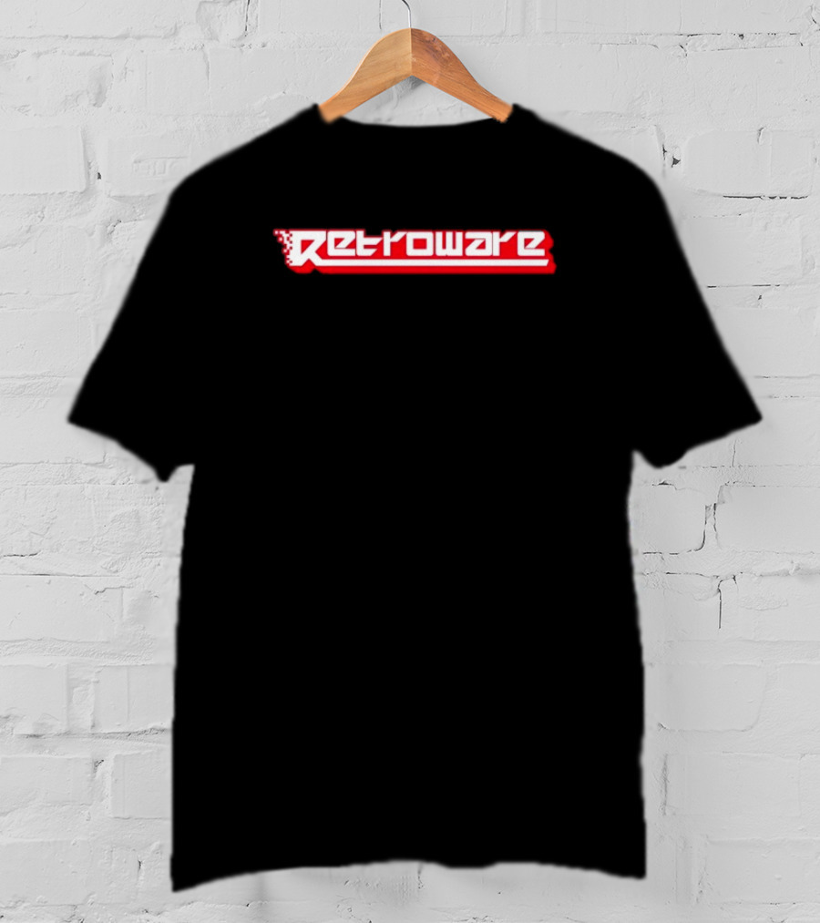 Retroware Pixelated Retro Gaming Style Red Branding T-Shirt