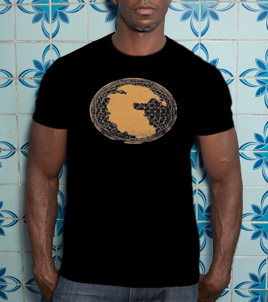 Pangaea Compass Map Retro Grid Earth T-Shirt