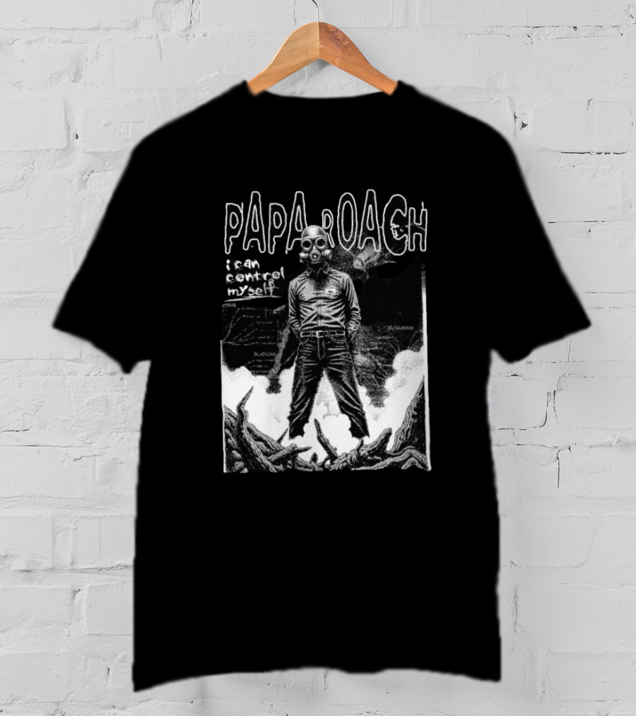 Papa Roach I Can’t Control Myself Gas Mask Art T-Shirt