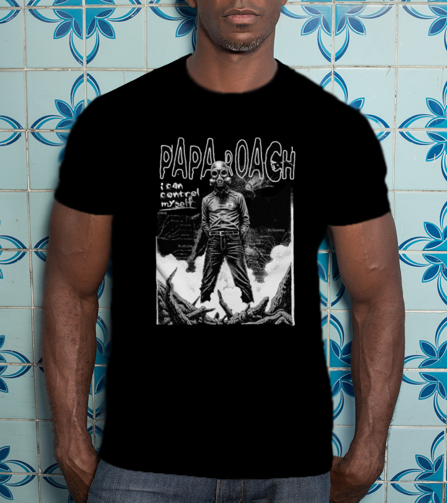 Papa Roach I Can’t Control Myself Gas Mask Art T-Shirt