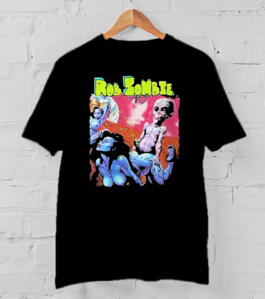 Rob Zombie Colorful Extraterrestrial Humor Scene T-Shirt