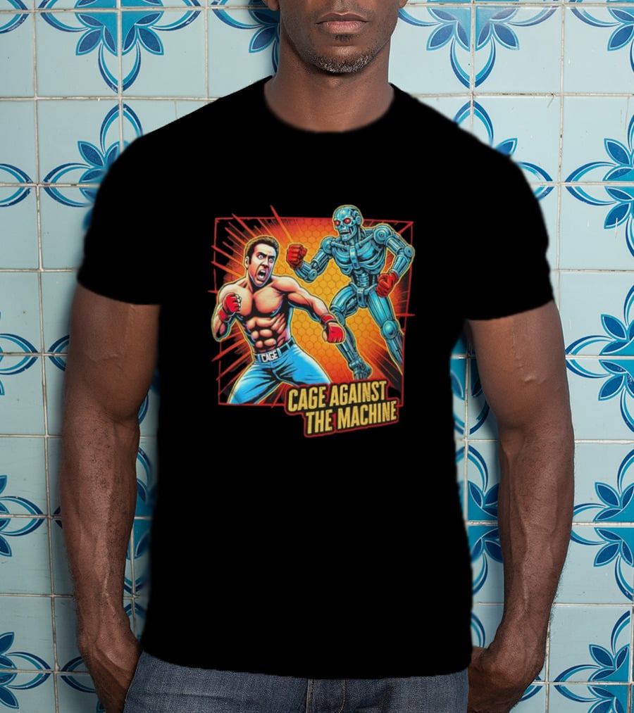 Cage Against The Machine Robot Showdown Boxing Battle T-Shirt