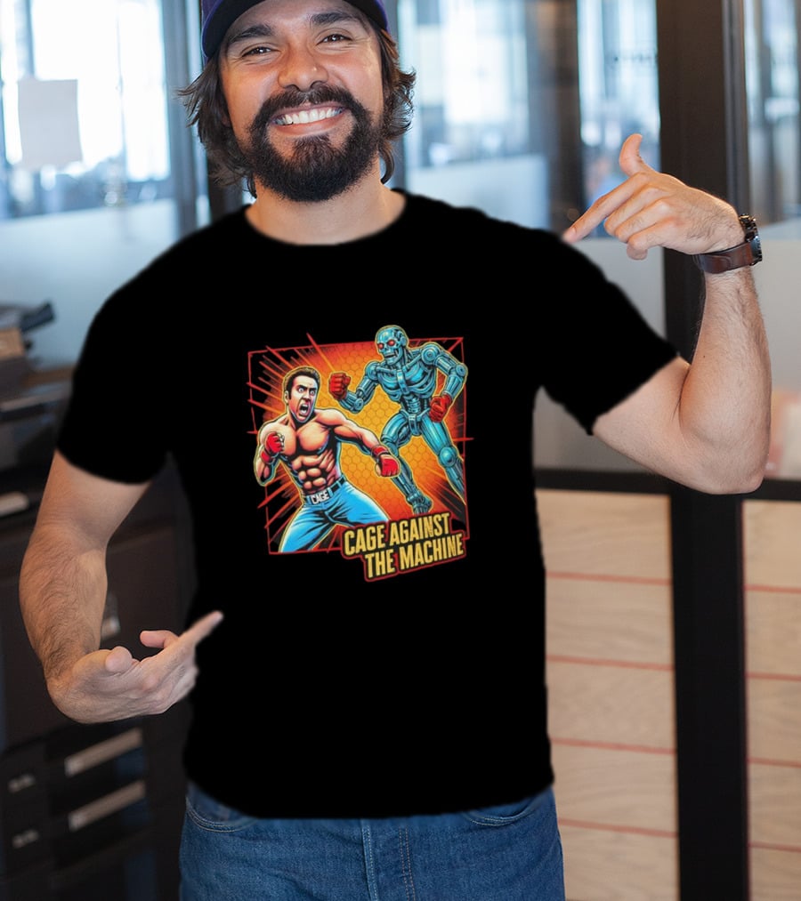 Cage Against The Machine Robot Showdown Boxing Battle T-Shirt