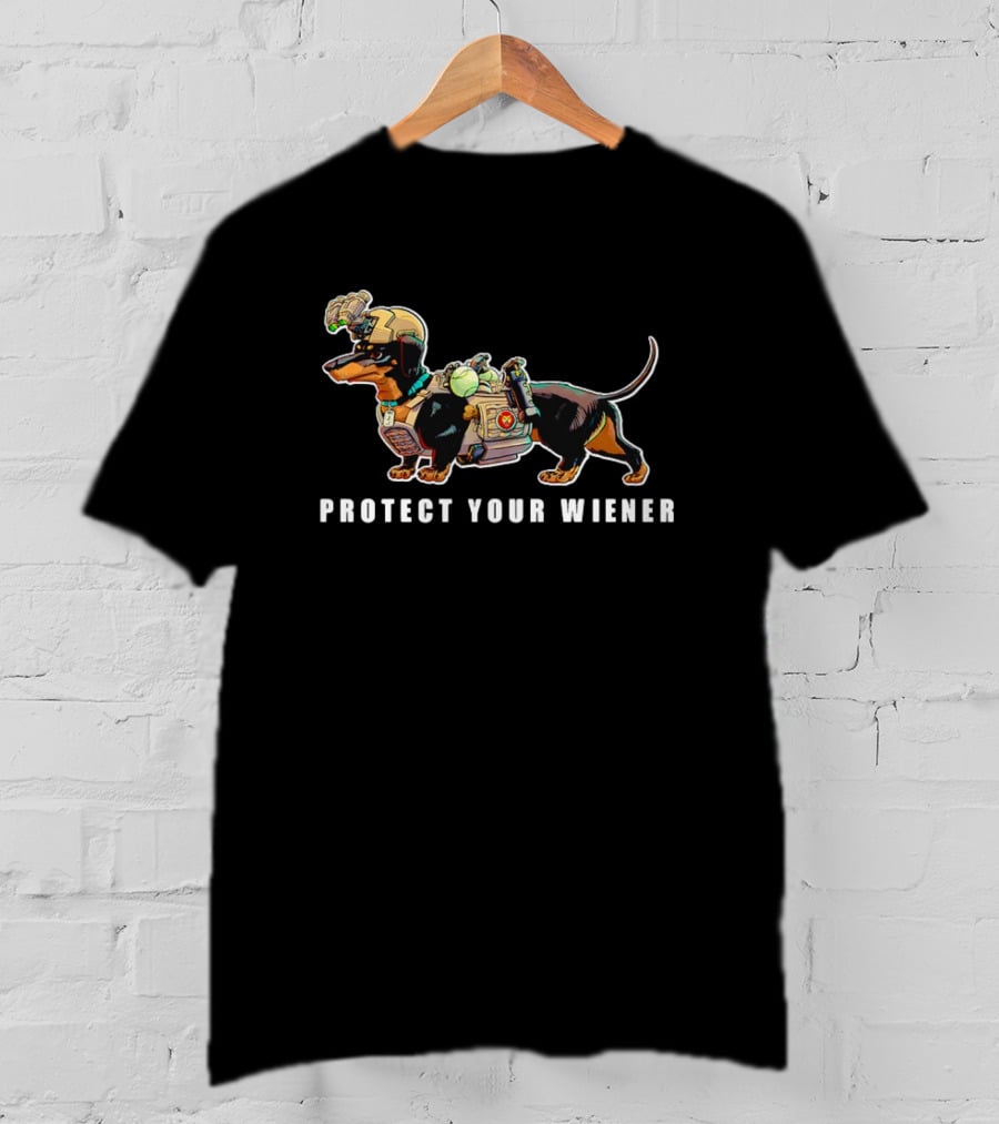 Protect Your Wiener Dachshund Soldier Helmet Tactical Gear T-Shirt