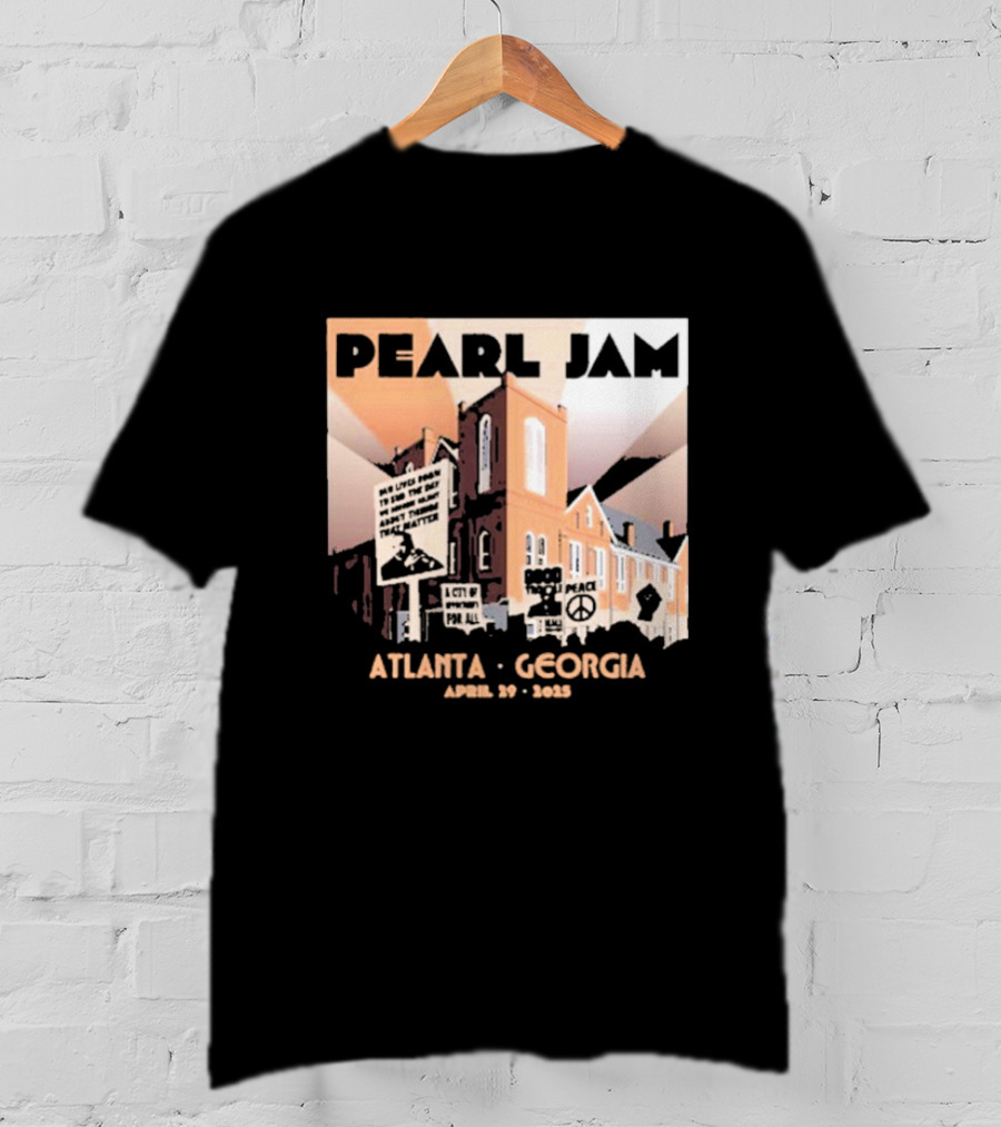 Pearl Jam Atlanta Georgia April 29 2025 Event Dark Matter US Tour T-Shirt