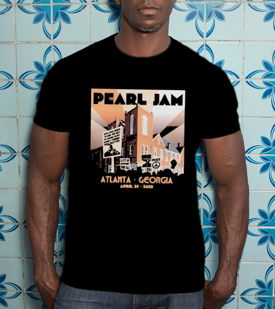 Pearl Jam Atlanta Georgia April 29 2025 Event Dark Matter US Tour T-Shirt