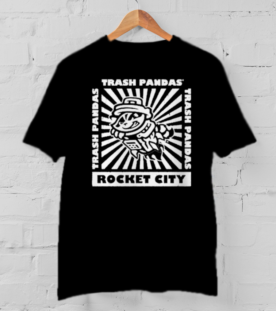 Rocket City Trash Pandas Sunspot Baseball Mascot Vintage Style T-Shirt