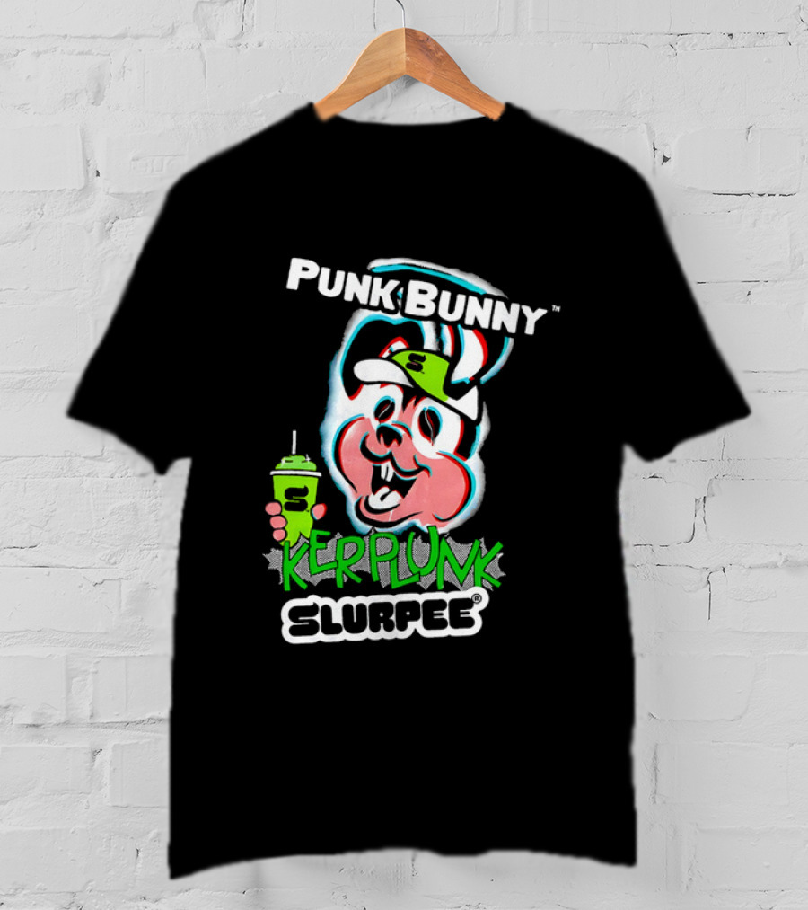 Punk Bunny Kerplunk Slurpee бейсболка заяц напій T-Shirt