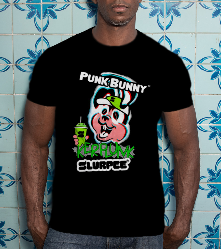 Punk Bunny Kerplunk Slurpee бейсболка заяц напій T-Shirt