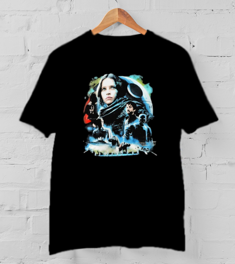Rogue One A Star Wars Story Geeks Rule 15 Jyn Erso Cassian K-2SO Darth Vader Silkscreen T-Shirt